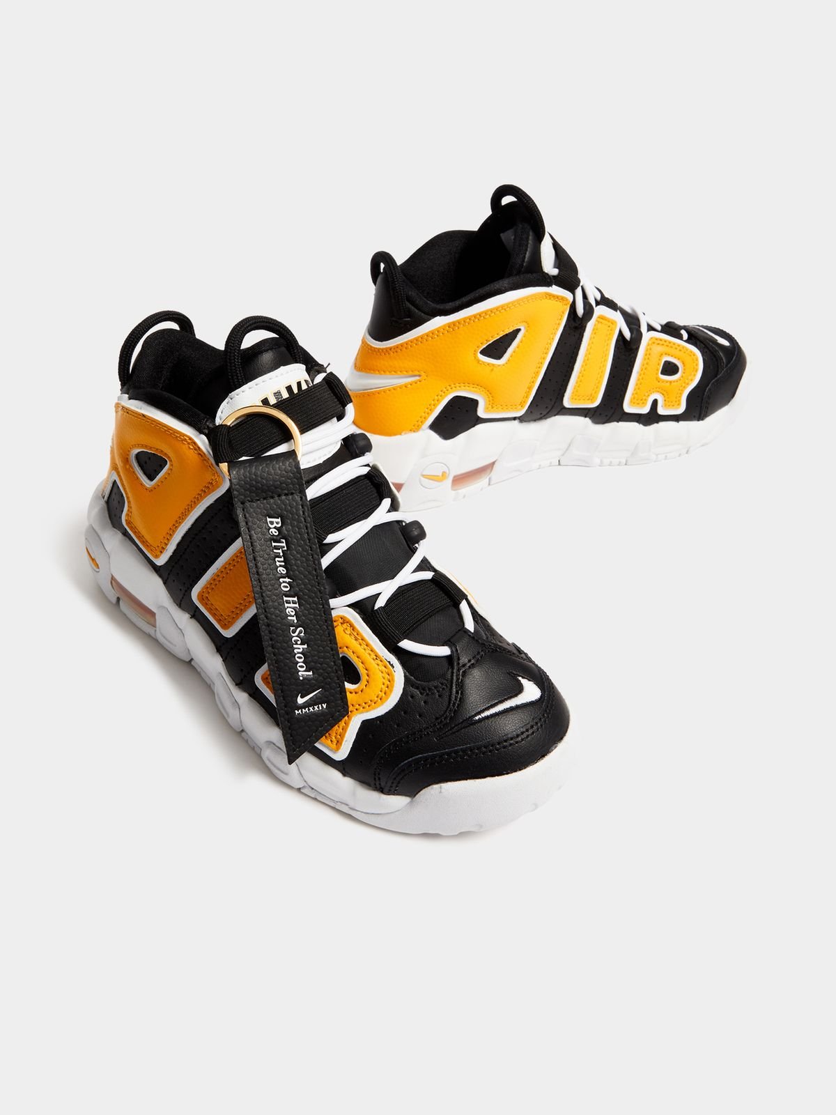 Nike Junior Air More Uptempo Black Yellow Sneaker Bash