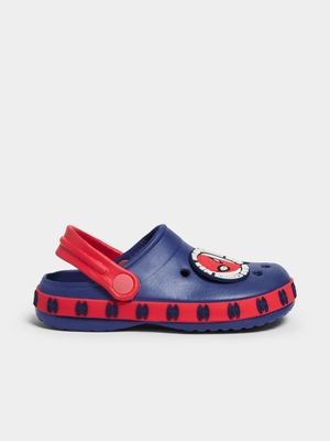 Jet Older Boys Navy Spider Man Clogs