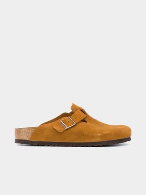 Birkenstock Men's Boston Suede Brown Clog