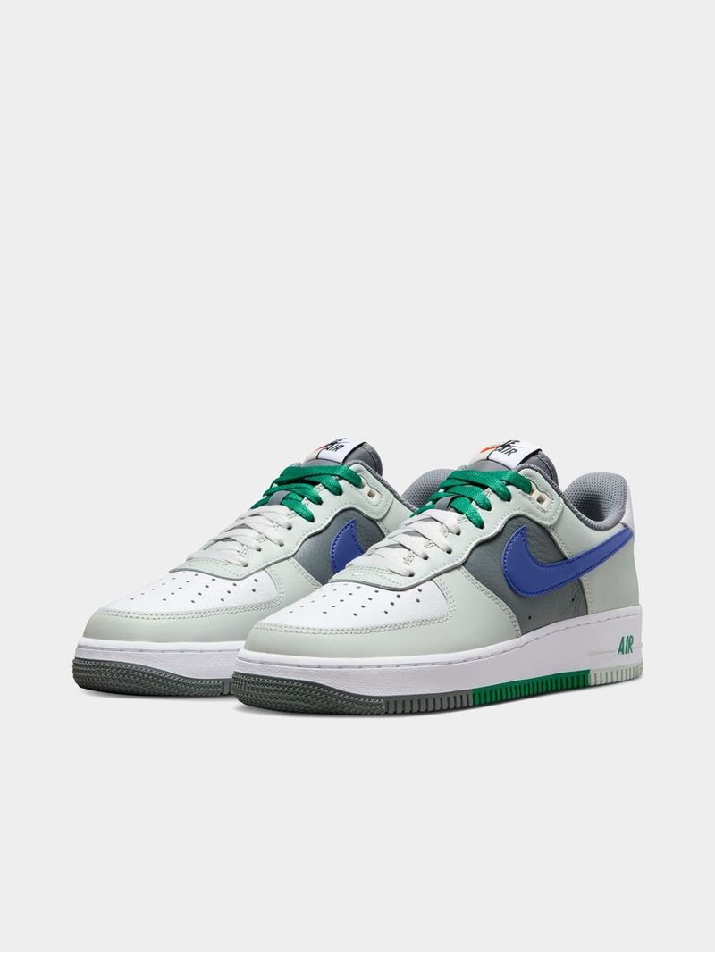 Nike Men s Air Force 1 Fashion Gray Blue Green White Sneaker Bash