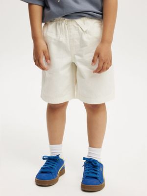 Cotton On Kids Boy White Eric Easy Shorts