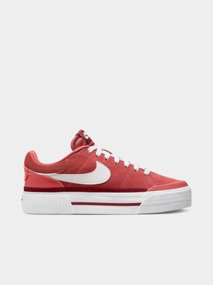 Nike Women's Court Legacy Lift VDay Red Sneaker