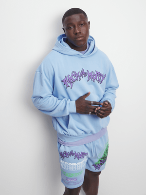 Men's Blue Co-Ord Rick & Morty Hoodie