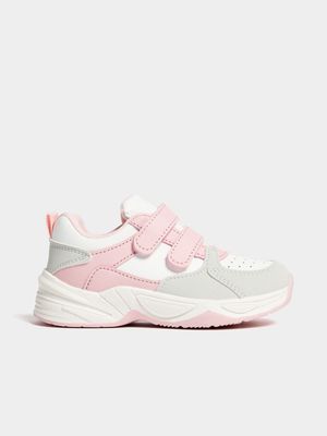 Jet Younger Girls Pink/Grey Sneakers