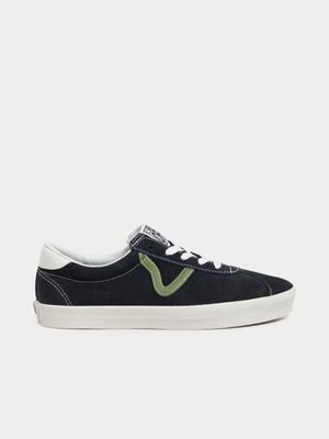 Vans Men's Suede Sport Low Black/Pesto Sneaker