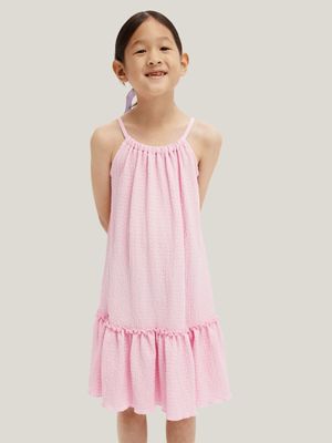 Cotton On Kids Girl Pink Hallie Tiered Dress