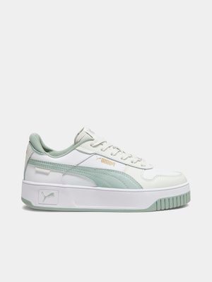 Puma Women's Carina Street White/Green Sneaker