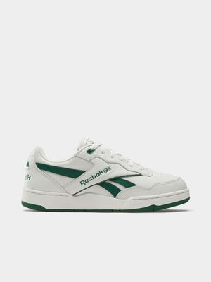 Reebok Men's BB 4000 II Low White/Green Sneaker