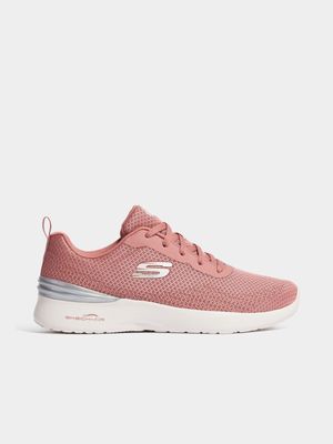 Womens Skech-Air Dynamight Dark Rose Mesh/Silver Running Shoes