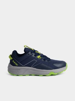 Junior Hi-tec Tempo Trail Navy/Green Sneaker