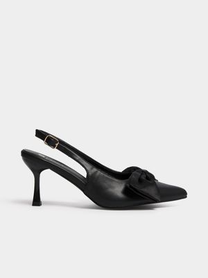 Women's Black Slingback Heels