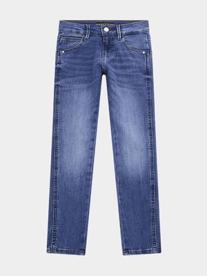 Girl's Guess Blue Stretch Denim Skinny Jeans