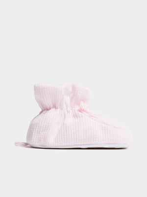 Jet Infant Girls Pink Waffle Slipper