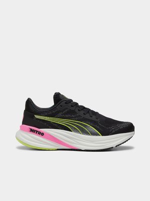 Womens Puma Magnify Nitro 2 Psychedelic Rush Black Running Shoes