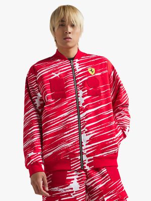 Puma Men's Scuderia Ferrari Joshua Vides Red Jacket