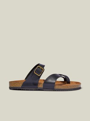 Women's Cotton On Black Rex Toe Loop Slides