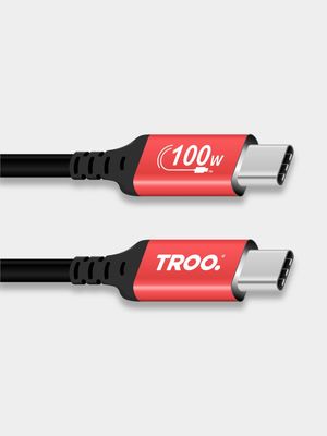 TROO Certified Ultra Fast Charge 100W TypeC Cable