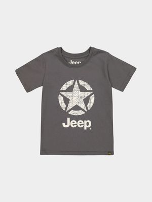 Kid's Jeep Grey Star Logo T-Shirt