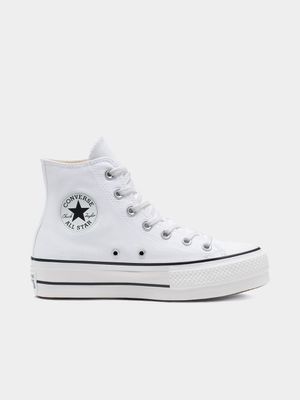 Converse Junior CTAS Canvas Platform Hi White/Black Sneaker