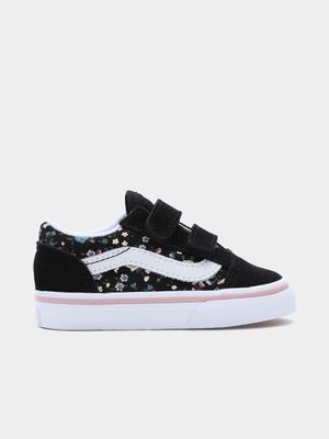 Vans Toddler Old Skool Floral Black Sneaker