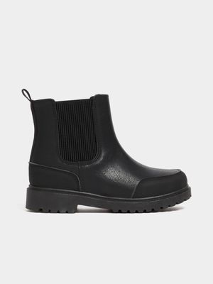 Older Boy's Black Chelsea Boots