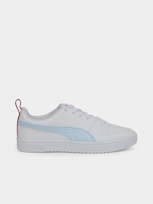 Junior Puma Rickie White/Blue Sneaker