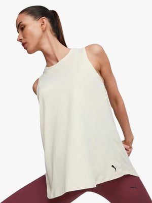 Womens Puma Maternity Studio Trend Relaxed Stone Tank