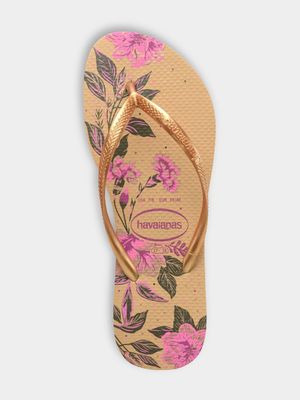 Women's Havaianas Slim Organic Golden Flip Flops