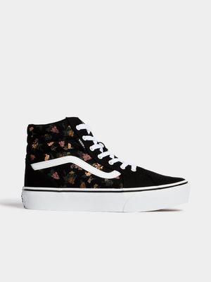 Women's Vans Filmore Hi Platform Garden Floral Black/White Sneaker