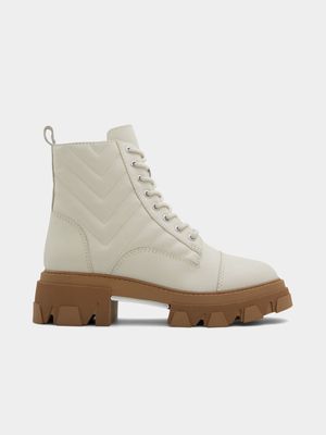 Women's ALDO Beige Combat Boots