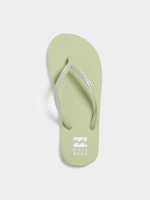 Women's Billabong Green Fiji Flip Flops