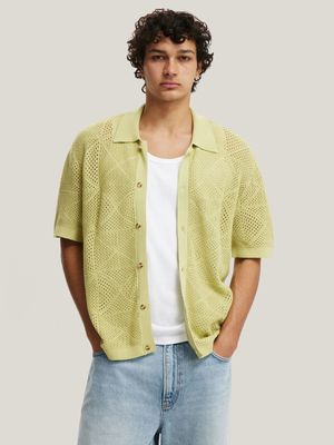 Men's Cotton On Green Pablo Shorts Sleeve Shirt