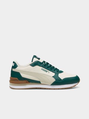 Mens Puma ST Runner V4 Multi Green/Beige Sneakers