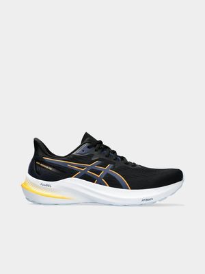 Mens Asics Gel GT-2000 12 Black/Yellow Running Shoes