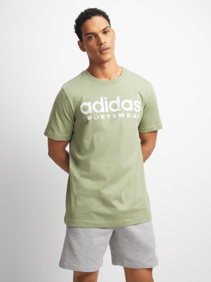 Mens adidas Tiro Green Tee