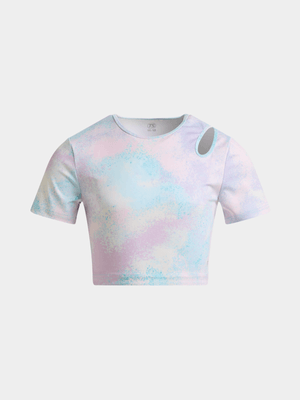 Girls TS Tie Dye Aop Crop Tee