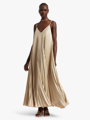 Luella Pleated Maxi Sundress