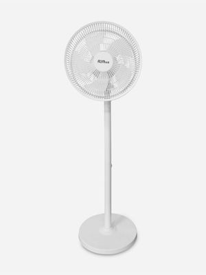 Alva Rechargeable Pedestal Fan White 30cm