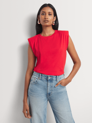 Cotton Shoulder Pad Tee