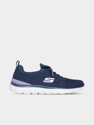 Women's Skechers Summits Navy/Lavender Running Shoes