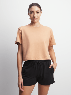 Women's APX Boxy Tan Tee