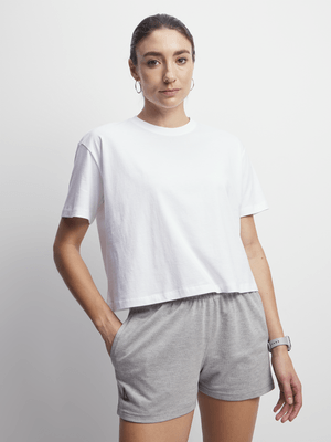 Women's APX Boxy White Tee