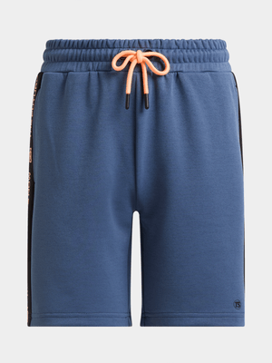 Boys TS Colourblock Fleece Marine Blue Shorts