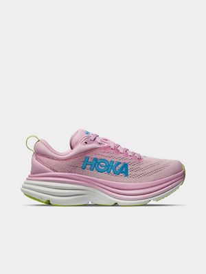 Womens Hoka Bondi 8 Pink Twilight/Waterpark Running Shoes