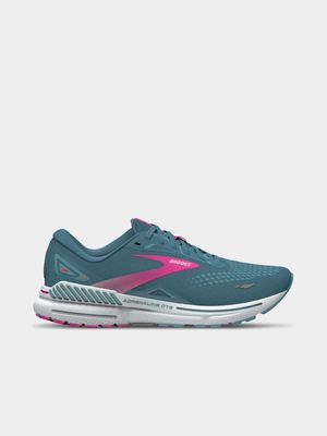 Womens Brooks Adrenaline GTS 23 Storm Blue/Pink/Aqua Running Shoes