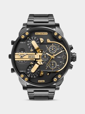 Diesel Mr. Daddy Gunmetal Plated Stainless Steel Chronograph Bracelet Watch