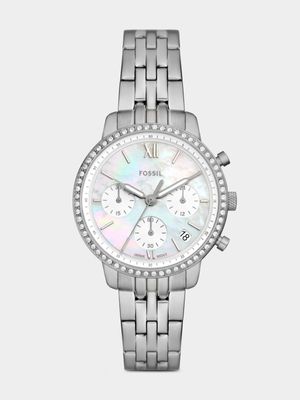 Fossil Neutra Chronograph Mother Of Pearl Dial Stainless Steel Bracelet Watch