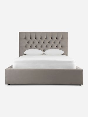 Avery Bed F/Guard Velvet Silver Standard Length