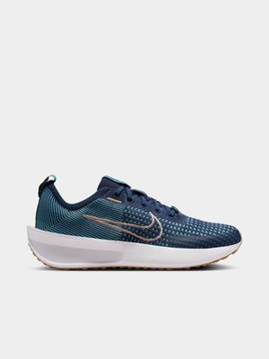 Womens Nike Interact Run Navy/Metallic Red Bronze Running Shoes