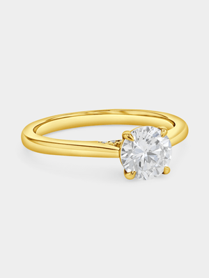 Yellow Gold 0.90ct Lab Grown Diamond Solitaire Ring
